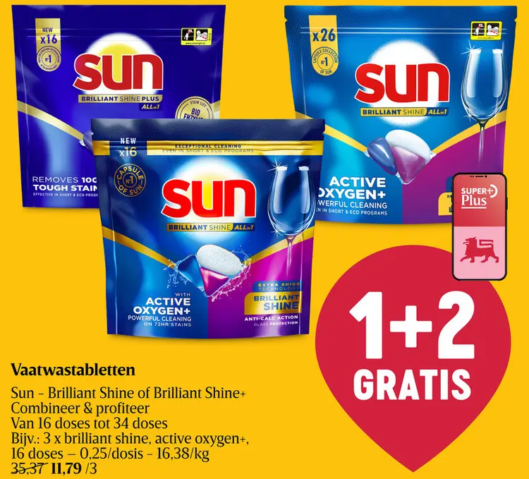 Promotie: Vaatwastabletten Sun - Brilliant Shine of Bri