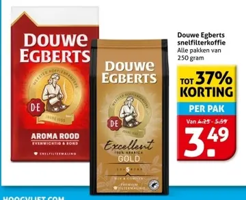 Aanbieding: Douwe Egberts snelfilterkoffie