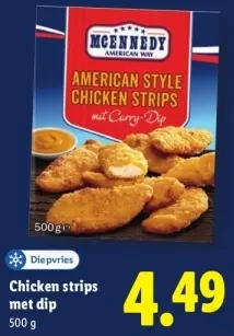 Aanbieding: Chicken strips met dip
