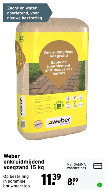 Aanbieding: Onkruidmijdend voegzand