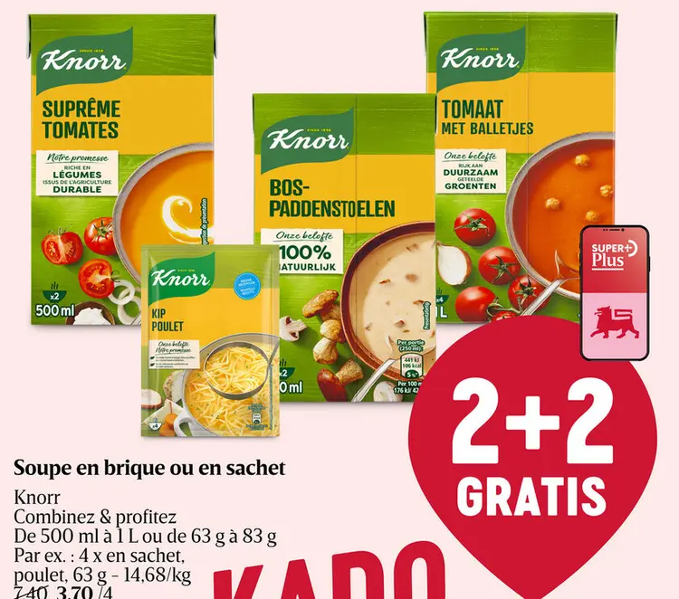 Offre: Soupe en brique ou en sachet