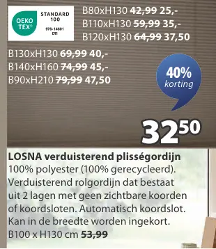 Aanbieding: LOSNA verduisterend plisségordijn