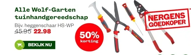 Aanbieding: Wolf-Garten tuinhandgereedschap