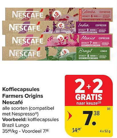 Promotie: Koffiecapsules Farmers Origins