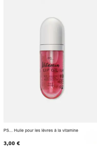 Offre: Huile pour les lèvres à la vitamine