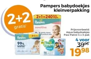 Aanbieding: Pampers babydoekjes kleinverpakking