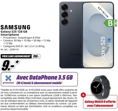 Offre: Samsung Galaxy S25 128 GB Smartphone