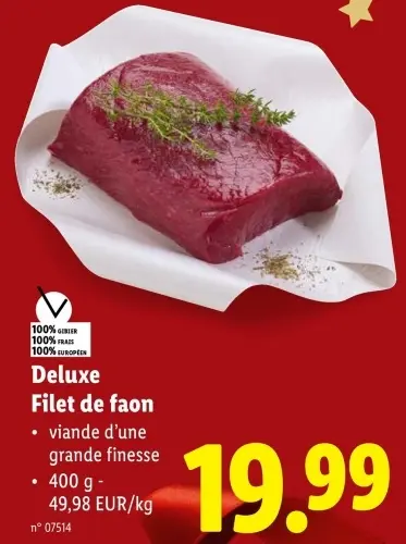 Offre: Deluxe Filet de faon
