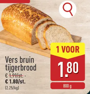 Promotie: Vers bruin tijgerbrood
