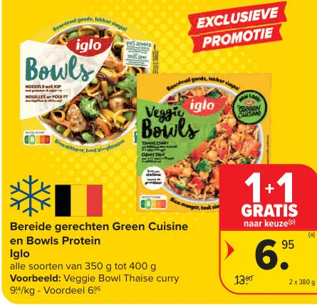 Promotie: Green Cuisine en Bowls Protein