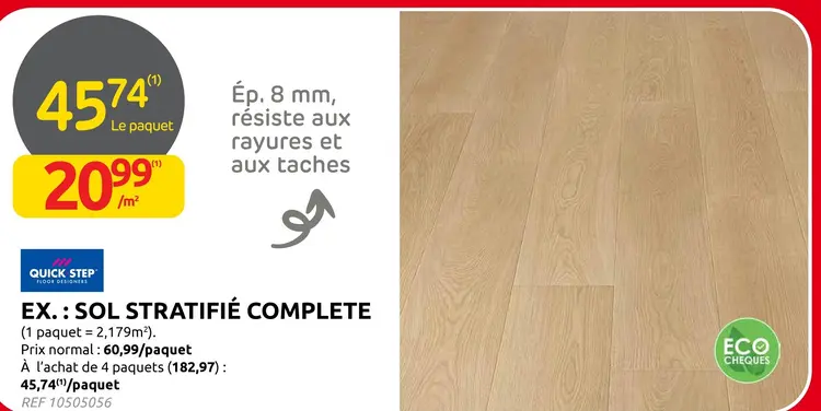 Offre: Sol stratifié complete