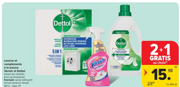 Offre: Lessive et compléments à la lessive
