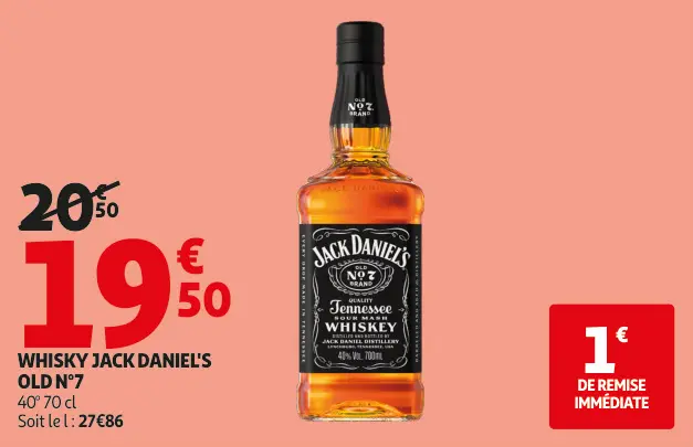 Offre: Whisky Jack Daniel's old n°7