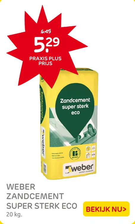 Aanbieding: Zandcement super sterk eco