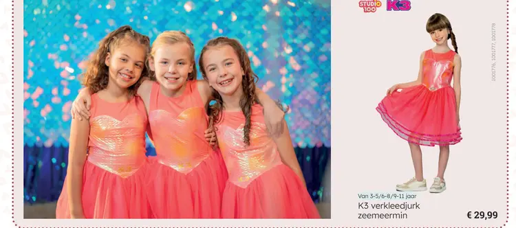 Promotie: K3 verkleedjurk zeemeermin