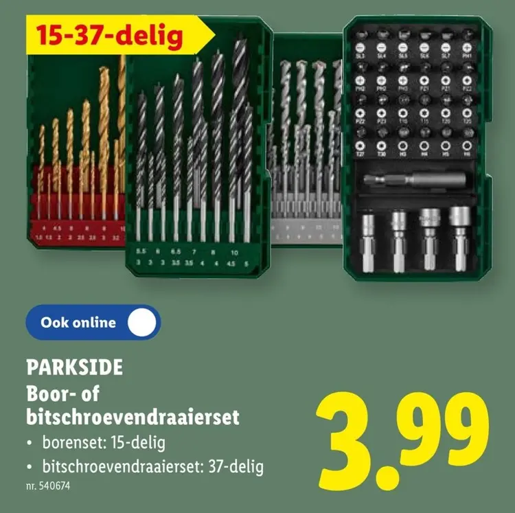 Promotie: Boor- of bitschroevendraaierset