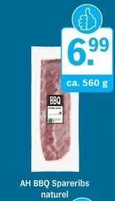 Aanbieding: AH BBQ Spareribs naturel