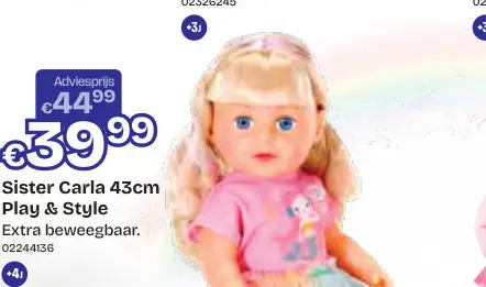 Aanbieding: Sister Carla 43cm Play & Style