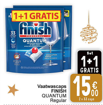 Aanbieding: Vaatwascaps FINISH QUANTUM Regular