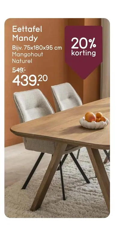 Promotie: Eettafel Mandy