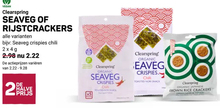 Aanbieding: Seaveg of rijstcrackers