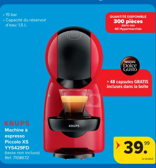 Offre: Machine à espresso Piccolo XS YY5429FD