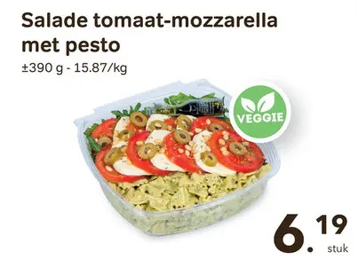Promotie: Salade tomaat-mozzarella met pesto