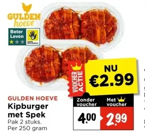 Kipburger met Spek