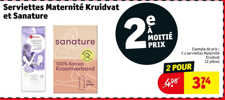 Offre: Serviettes Maternité