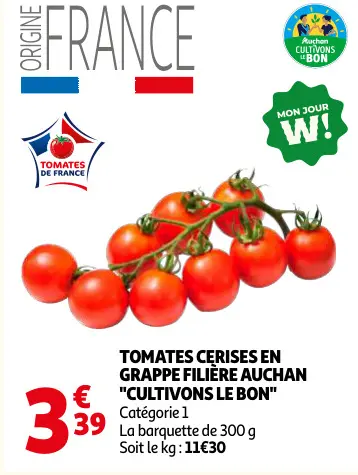 Offre: Tomates cerises en grappe