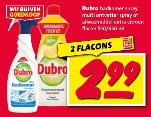 Aanbieding: Badkamer spray, multi ontvetter spray of afwasmiddel