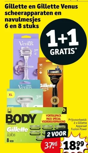 Promotie: Gillette en Gillette Venus scheerapparaten en navulmesjes