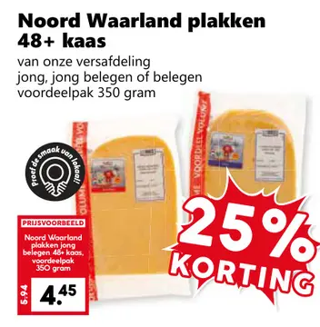 Aanbieding: Noord Waarland plakken 48+ kaas