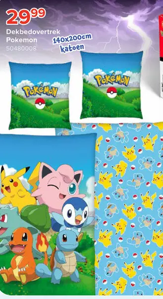 Aanbieding: Dekbedovertrek Pokemon