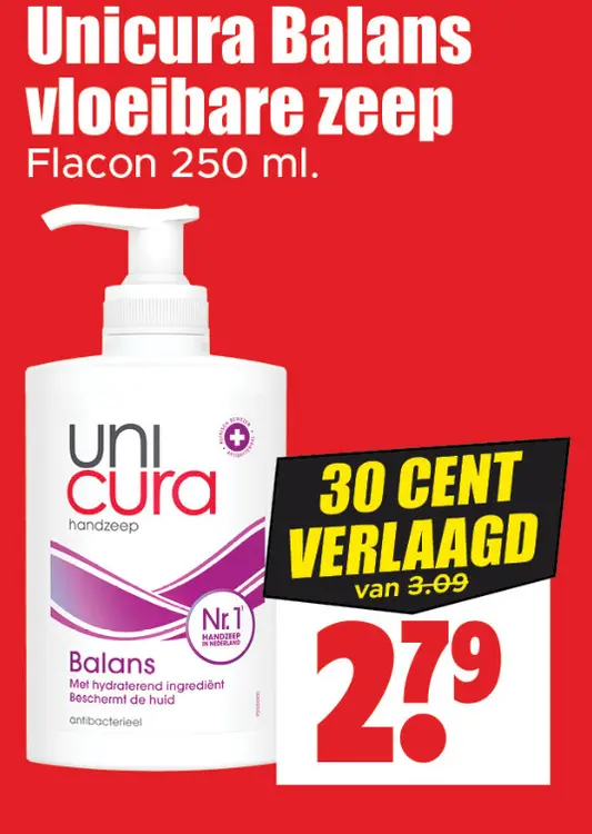 Aanbieding: Unicura Balans vloeibare zeep