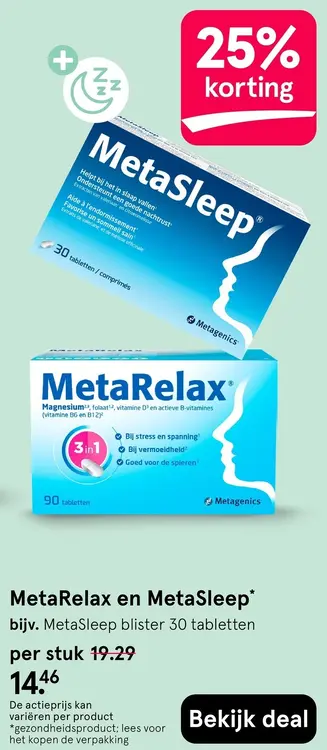 Aanbieding: MetaRelax en MetaSleep