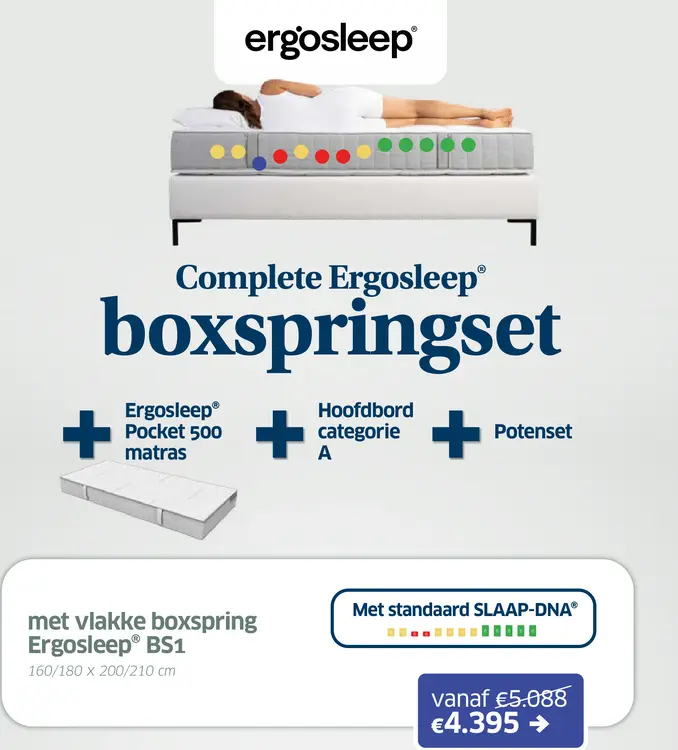 Promotie: Complete Ergosleep® boxspringset