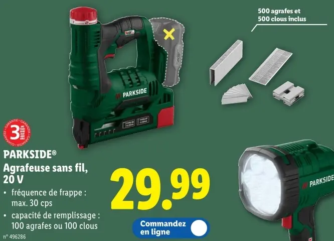 Offre: Agrafeuse sans fil