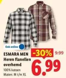 Aanbieding: Heren flanellen overhemd