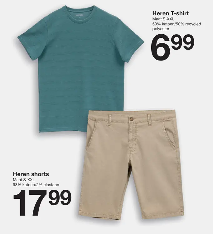 Promotie: Heren T-shirt / shorts