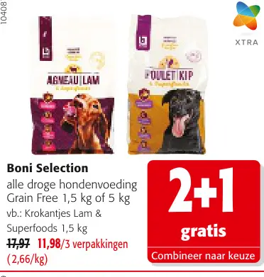 Promotie: Alle droge hondenvoeding Grain Free