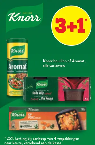 Promotie: Knorr bouillon of Aromat