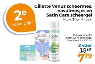 Aanbieding: Scheermes, navulmesjes en Satin Care scheergel