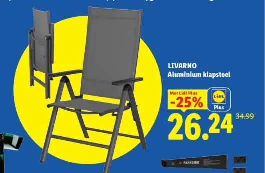 Aanbieding: Aluminium klapstoel