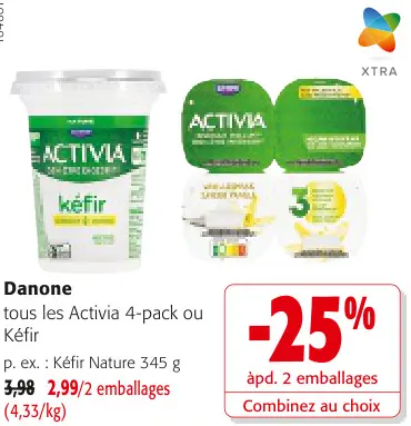 Offre: Activia 4-pack ou Kéfir