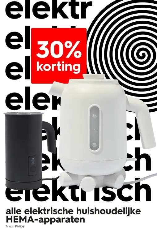 Aanbieding: elektrische huishoudelijke HEMA-apparaten
