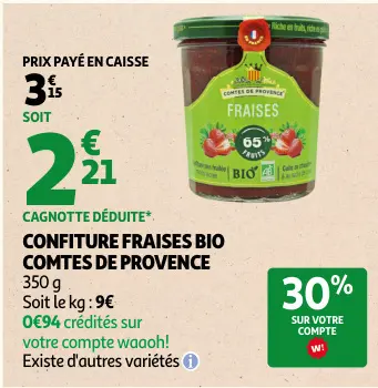 Promotie: Confiture fraises bio