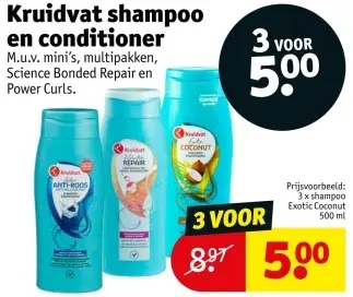 Promotie: Kruidvat shampoo en conditioner
