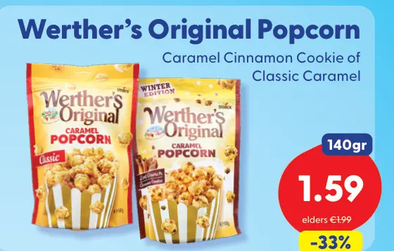 Aanbieding: Werther's Original Popcorn