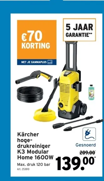 Promotie: Kärcher hogedrukreiniger K3 Modular Home 1600